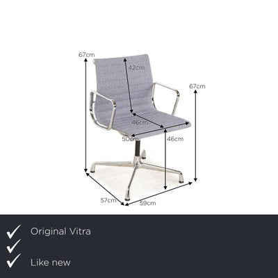 Aluminium Ea 104 Chairs with Armrests by Eames for Vitra, Set of 6-RQW-2040615