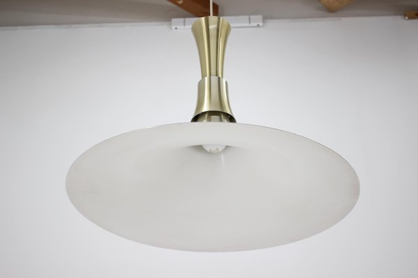 Aluminium Pendant Lamp by Bent Nordsted for Lyskaer Belysning, Denmark, 1960s-TZ-750461