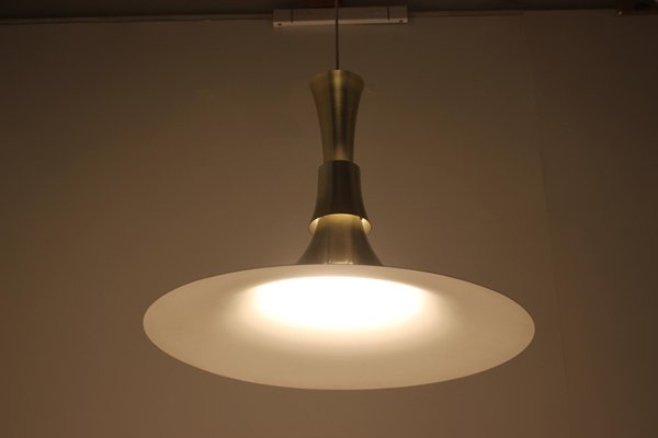 Aluminium Pendant Lamp by Bent Nordsted for Lyskaer Belysning, Denmark, 1960s-TZ-750461