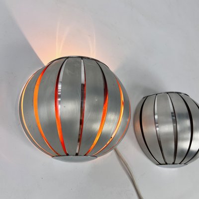 Aluminium Wall Lamps by Henri Mathieu, 1960s, Set of 2-RMX-1801171