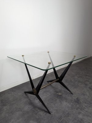 Aluminum and Glass Coffee Table by Angelo Ostuni-HLV-2024393