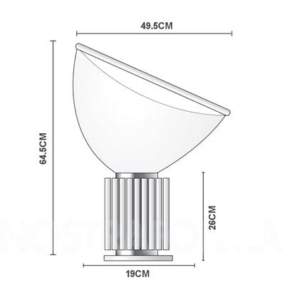 Aluminum and Glass Mouth Table Lamp from Flos-ERB-1240804