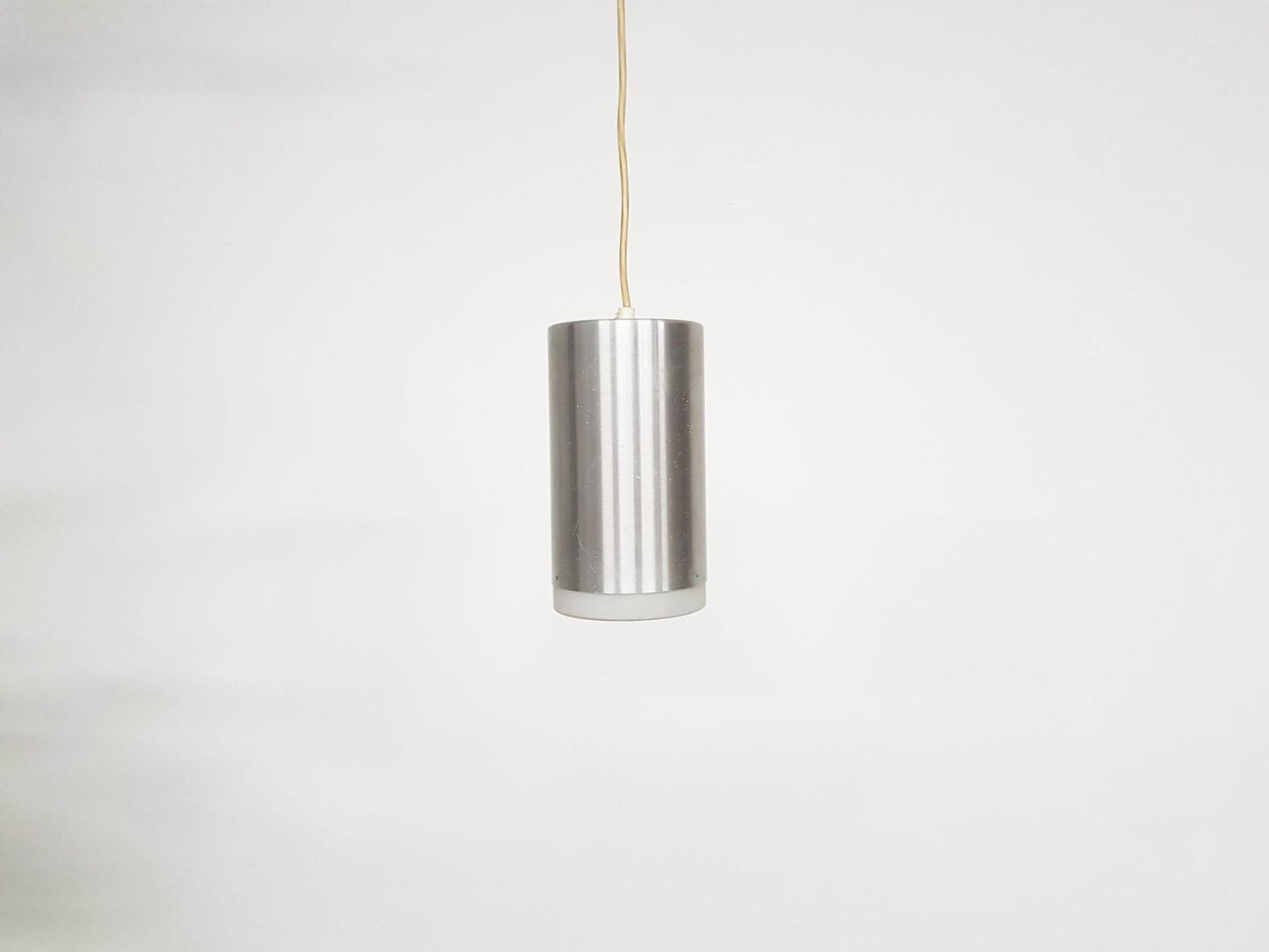 Aluminum and Opaline Glass Pendant Lamp from Raak, 1960s