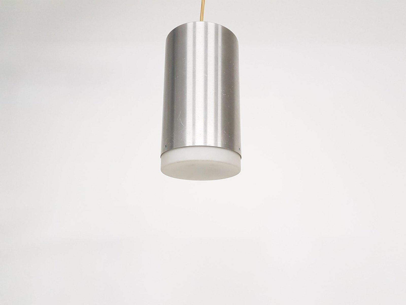 Aluminum and Opaline Glass Pendant Lamp from Raak, 1960s