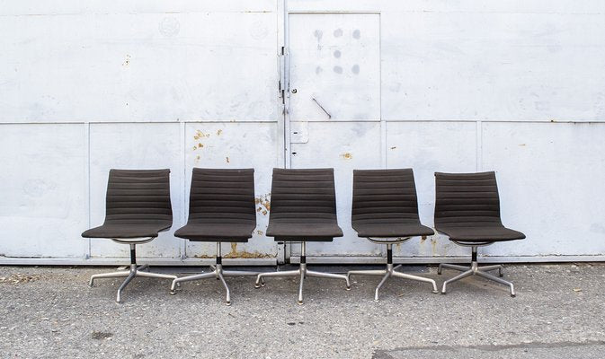 Aluminum EA 108 Chairs by Charles & Ray Eames for Herman Miller, 1970s, Set of 5-VCV-1320763