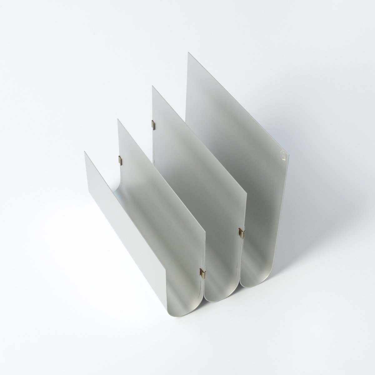 Aluminum Magazine Rack by Pierre Vandel for Espace Pierre Cardin, 1970s