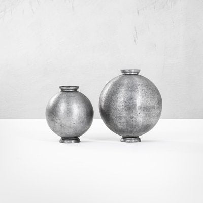 Aluminum Vessels by Lorenzo Burchchiellaro for Incussa, 1960s, Set of 2-FWM-981780