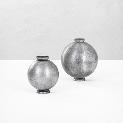 Aluminum Vessels by Lorenzo Burchchiellaro for Incussa, 1960s, Set of 2-FWM-981780