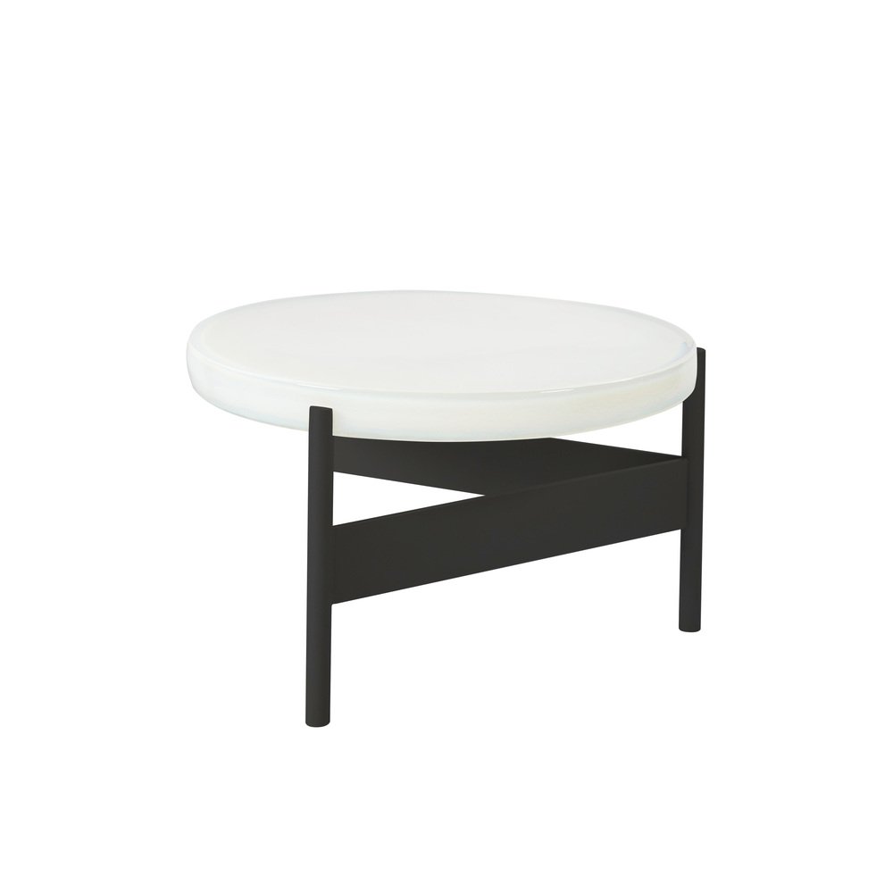 Alwa Two Big White Black Coffee Table by Pulpo