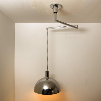 AM/AS Ceiling Lamp with Chromed Swing Arm by Franco Albini for Sirrah, 1960s-VDW-955635