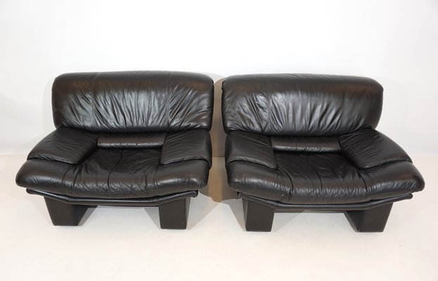 Ambassador Armchairs in Leather by Nicoletti Salotti for Avanti, 1980s, Set of 2-HUW-1782827