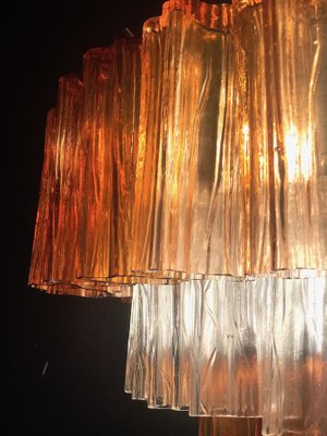 Amber and Ice Color Murano Glass Chandeliers or Flush Mounts, 1970, Set of 2-MBH-1032710