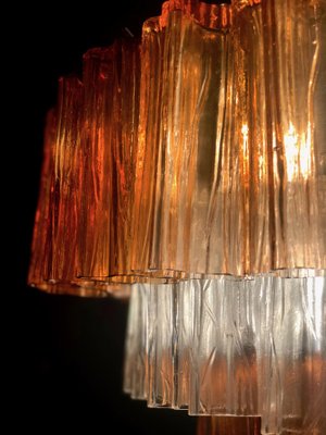 Amber and Ice Color Murano Glass Chandeliers or Flush Mounts, 1970, Set of 2-MBH-1032710