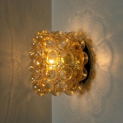 Amber Bubble Flush Mount or Wall Sconce by Helena Tynell, 1960s-VDW-1291328