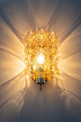 Amber Bubble Glass Sconce by Helena Tynell for Limburg, Germany-UGR-1172948