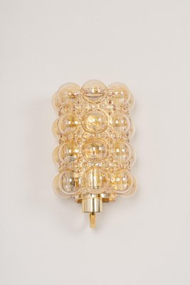 Amber Bubble Glass Sconce by Helena Tynell for Limburg, Germany-UGR-1172948