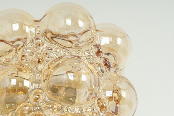 Amber Bubble Glass Sconce by Helena Tynell for Limburg, Germany-UGR-1172948