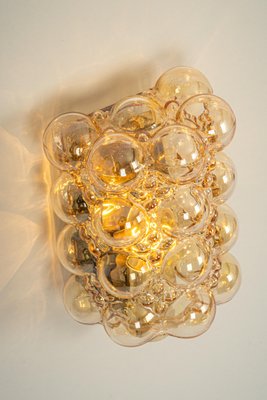 Amber Bubble Glass Sconce by Helena Tynell for Limburg, Germany-UGR-1172948