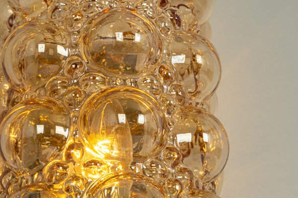 Amber Bubble Glass Sconce by Helena Tynell for Limburg, Germany-UGR-1172948