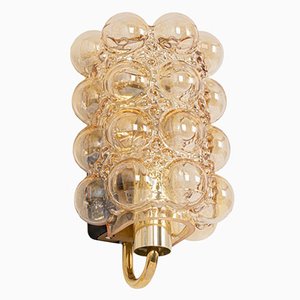 Amber Bubble Glass Sconce by Helena Tynell for Limburg, Germany-UGR-1172948