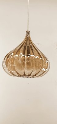 Amber Bubble Murano Glass Pendant Lamp in Tobacco Color-QLH-1309303