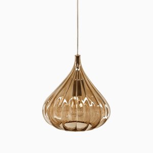 Amber Bubble Murano Glass Pendant Lamp in Tobacco Color-QLH-1309303