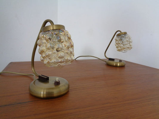 Amber Bubble Table Lamps by Richard Essig for Saku Leuchten, 1960s, Set of 2