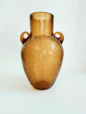 Amber-Colored Murano Glass Vase by Archimede Seguso, 1950s-QZG-1317597