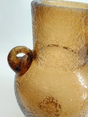 Amber-Colored Murano Glass Vase by Archimede Seguso, 1950s-QZG-1317597