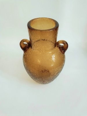 Amber-Colored Murano Glass Vase by Archimede Seguso, 1950s-QZG-1317597