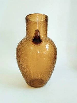 Amber-Colored Murano Glass Vase by Archimede Seguso, 1950s-QZG-1317597