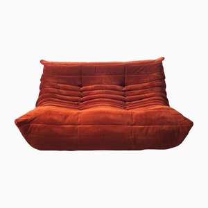 Amber Corduroy Togo 2-Seat Sofa by Michel Ducaroy for Ligne Roset-IXA-1309423