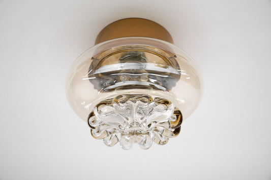 Amber Glass Flush Mount by Limburg, 1960s