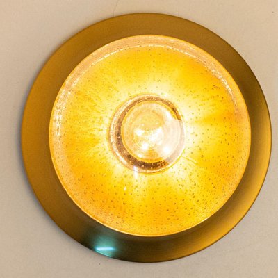 Amber Glass Flush Mount in the style of Limburg, 1960-VDW-2024109