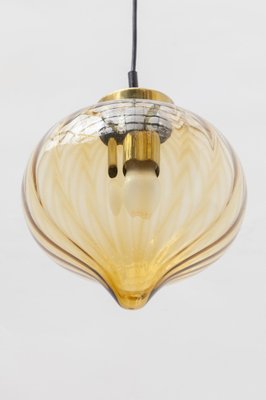 Amber Glass Pendant Light from Raak, 1970s-KL-1050966