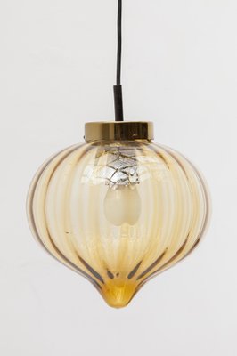 Amber Glass Pendant Light from Raak, 1970s-KL-1050966