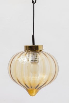 Amber Glass Pendant Light from Raak, 1970s-KL-1050966