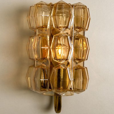 Amber Glass Wall Lights by Helena Tynell for Glashütte, 1960, Set of 2-VDW-968243