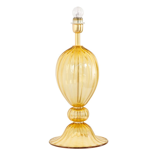 Amber Murano Glass Table Lamp in the style of Mazzega, 1990s