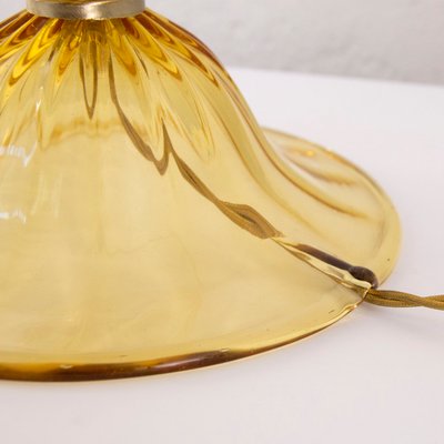 Amber Murano Glass Table Lamp in the style of Mazzega, 1990s-MPO-1113199