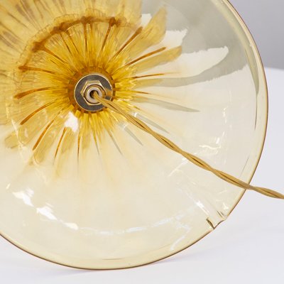 Amber Murano Glass Table Lamp in the style of Mazzega, 1990s-MPO-1113199