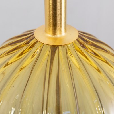 Amber Murano Glass Table Lamp in the style of Mazzega, 1990s-MPO-1113199