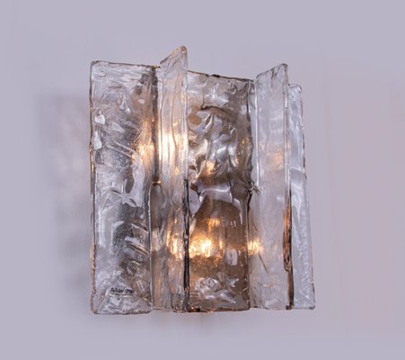 Amber Murano Wall Sconce in Glass and Chrome from Mazzega, 1960s-DEK-2023181