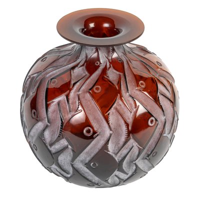 Amber Tinted Penthièvre Vase by René Lalique, 1928-DFB-2028194