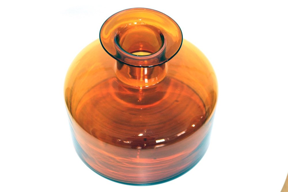 Amber Vase by Otto Brauer for Holmegaard, 1960s