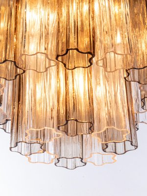 Amber Venini Tronchi Murano Glass & Brass Flush Mount Ceiling Light by J. T. Kalmar-DEK-1131833