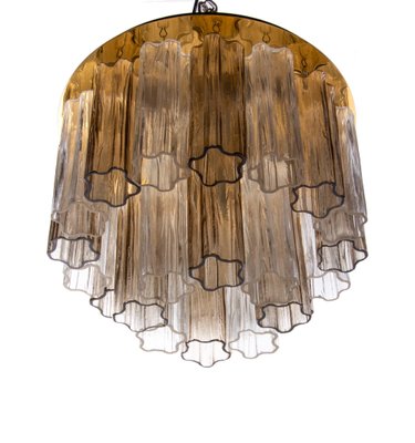 Amber Venini Tronchi Murano Glass & Brass Flush Mount Ceiling Light by J. T. Kalmar-DEK-1131833