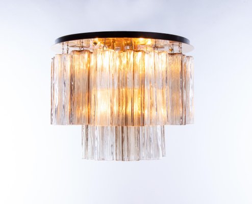 Amber Venini Tronchi Murano Glass & Brass Flush Mount Ceiling Light by J. T. Kalmar-DEK-1131833