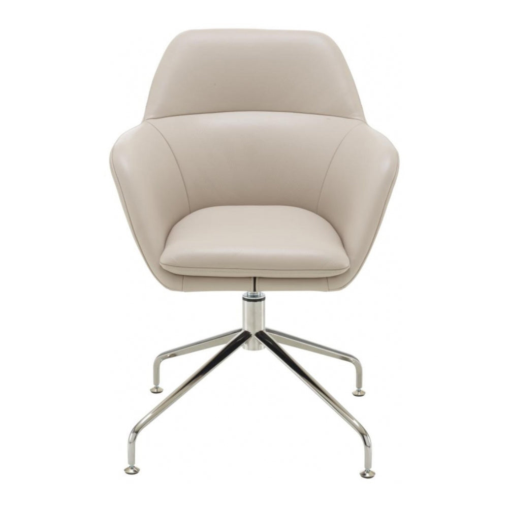 AMÉDÉE - leather office chair with armrests with 4-Spoke base (Request Info)