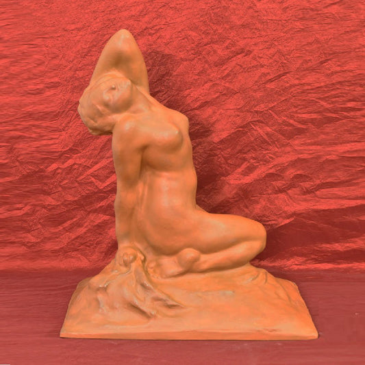 Amedeo Gennarelli, Art Deco Nude of Young Woman, 20th Century, Terracotta